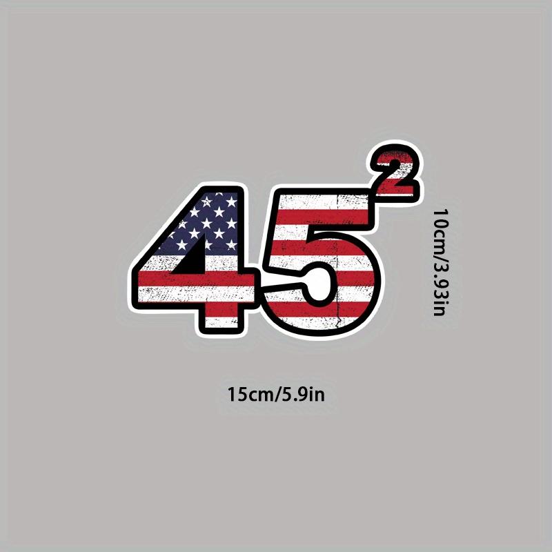 

Наклейки на автомобиль в поддержку 45-го президента Трампа Самоклеящиеся виниловые наклейки Украшение на окно, бампер Автоаксессуары с американским флагом 15x10CM