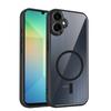 KEYSION Transparent Magnetic Phone Case for Samsung A07 5G A06 Silicone+PC HD Clear Shockproof Back Cover for Galaxy A06 A07 5G