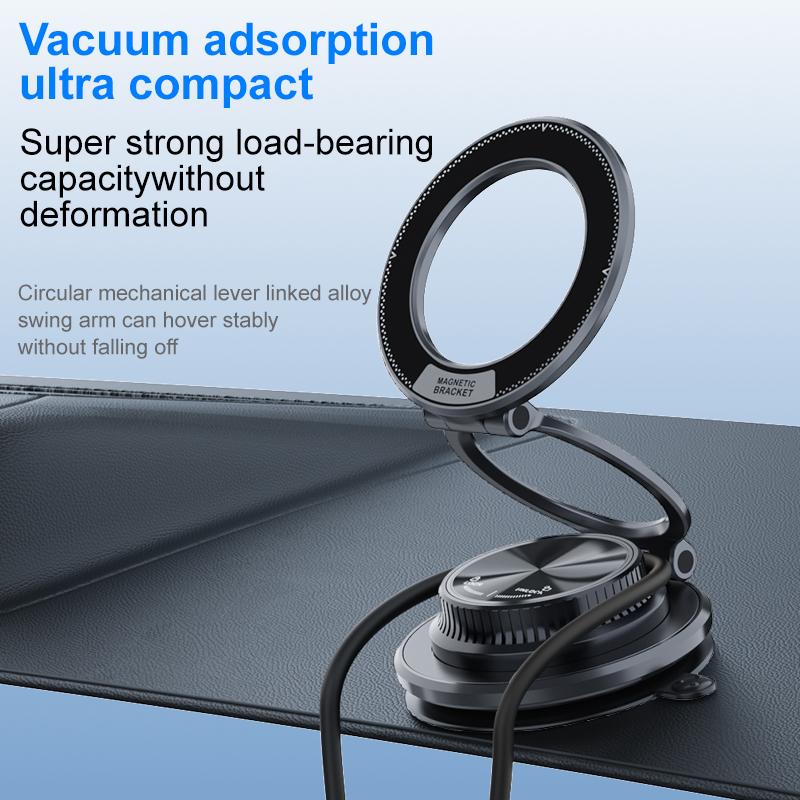 Suporte Magnético Forte para Celular Design Dobrável Ajustável 360° Ventosa para Carro para Celular Para xiaomi/iphone Transmissão ao Vivo