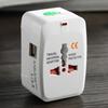 1Pcs All In One International Plug Adapter Protable Au Us Uk Eu Converter 2 Usb Type C Ports World Travel Ac Power Charger