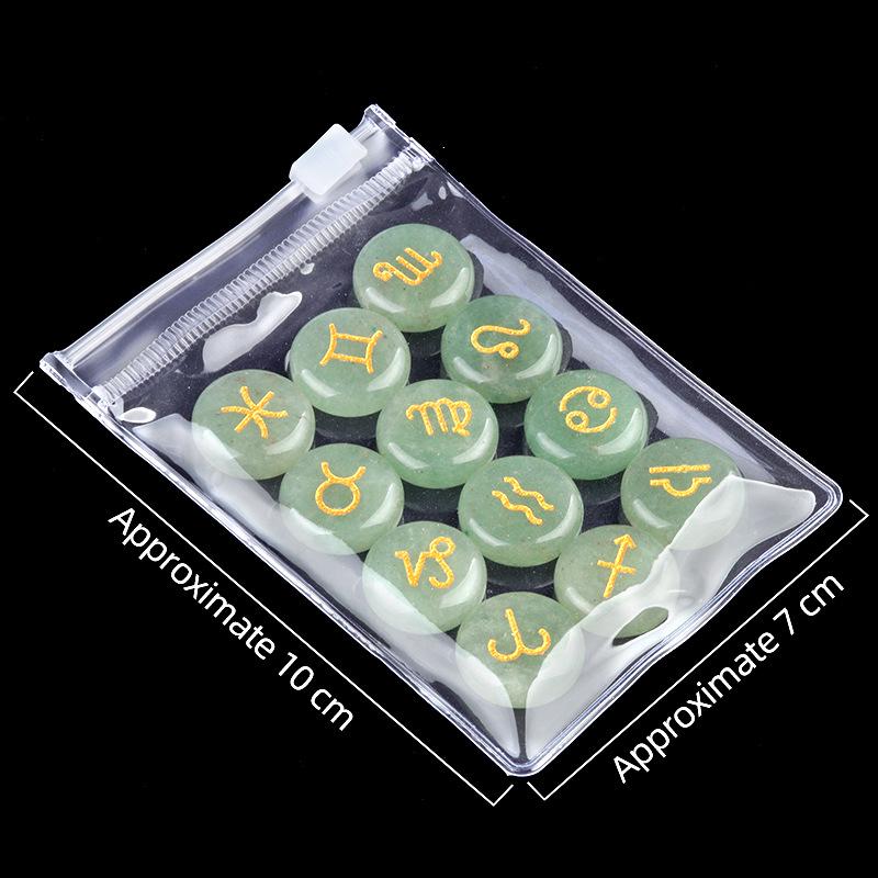 1987 Crystal Stone Zodiac Pocket Runes - Christmas Gift