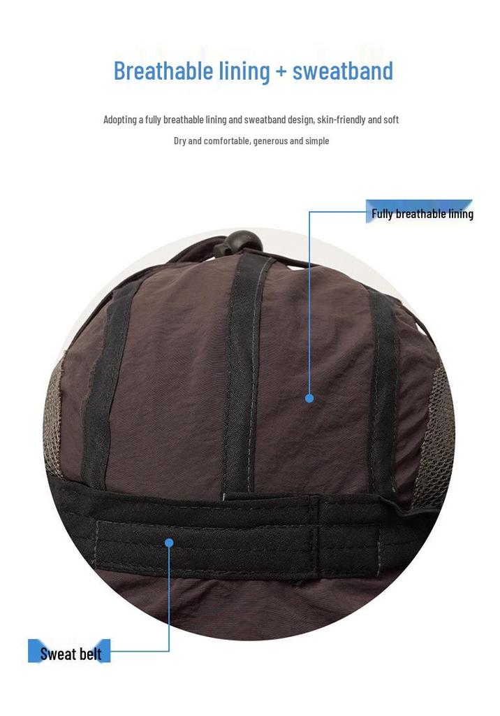 Men's Wide Brim Sun Hat with Face and Neck Protection for Outdoor Activities