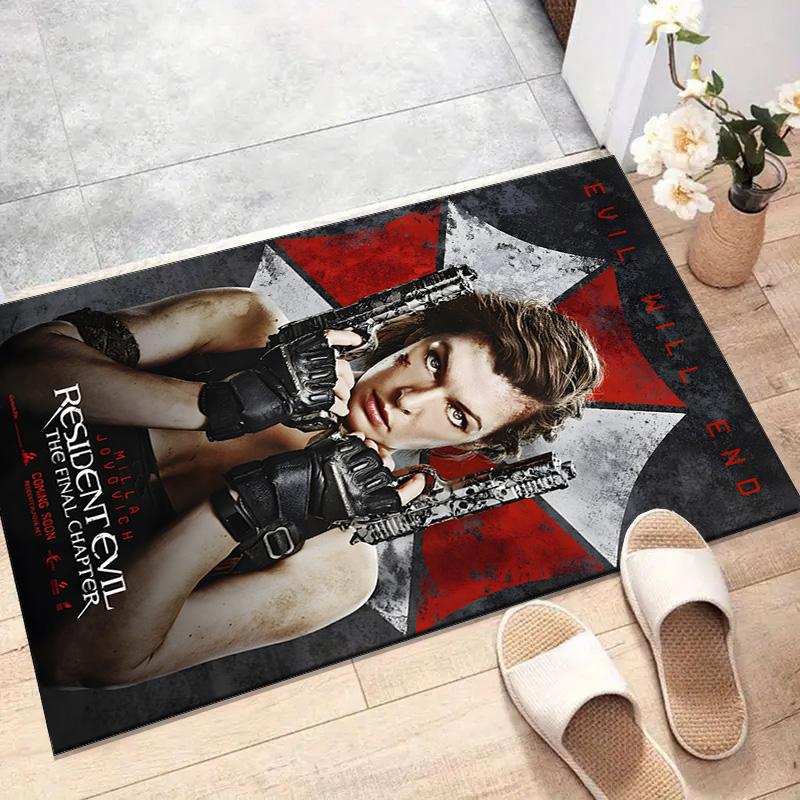 Resident Evil Printed Area Rug Carpet for Bedroom Living Room Home Decor Rugs Mat Non Slip Mat Rug for Bedside
