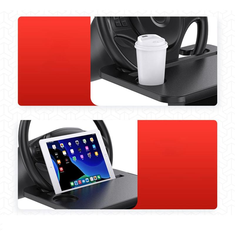 NEW-Steering Whee Tray With Car Gap Filler Organizer,Food Tray For Eating In Car Laptop Desk,Travel Car Accessories