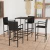 VidaXL 5-Piece Garden Bar Set Table and Patio Chairs Garden Lounge Outdoor Terrace Furniture Resin 3064840