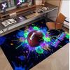 American Football Theme Soft Crystal Velvet Rug Custom Name & Text Print Non Slip Floor Rug for Bedroom Living Room