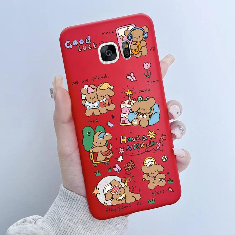 For Samsung Galaxy S7 S7Edge Case Soft TPU Silicone Cover Cute Astronaut Panda Phone Case For Samsung S7 S 7 Edge Coque Funda