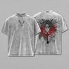 Anime Attack On Titan Eren Jaeger Graphic T Shirt Men Loose Clothing Casual Cotton Tshirt Vintage Washed T-shirt Harajuku Tops