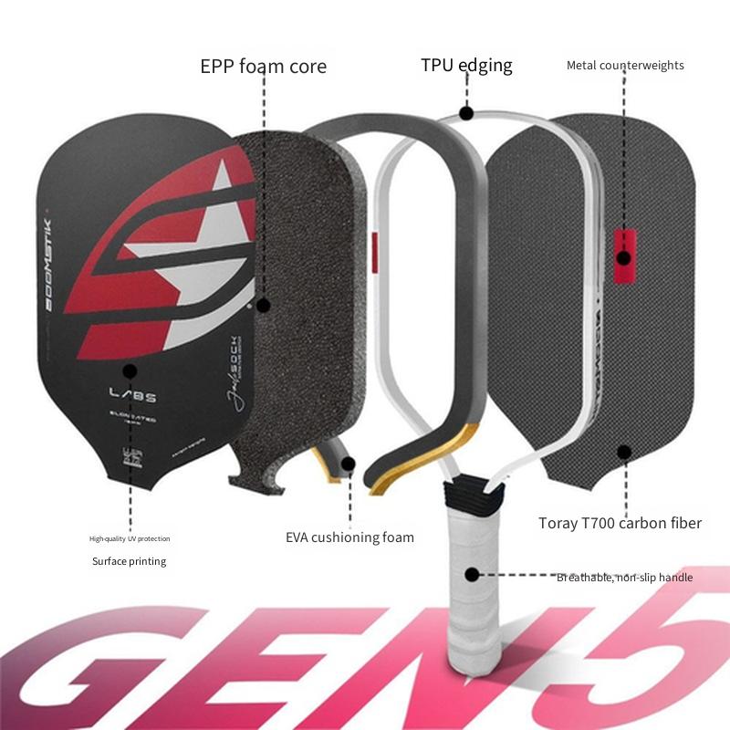 GEN5 Same Shape Pickleball Paddle Set Toray T700 Carbon Fiber Thermoformed Core USAPA Professional Tournament Complete Playing Kit