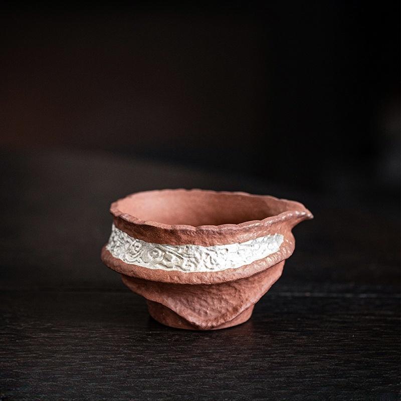 

Gilded Silver Coarse Pottery Public Cup Ceramic Chahai Cup Kung Fu Tea Accessories Tea Infusers Sharing Cup Tea Dispenser 200ml