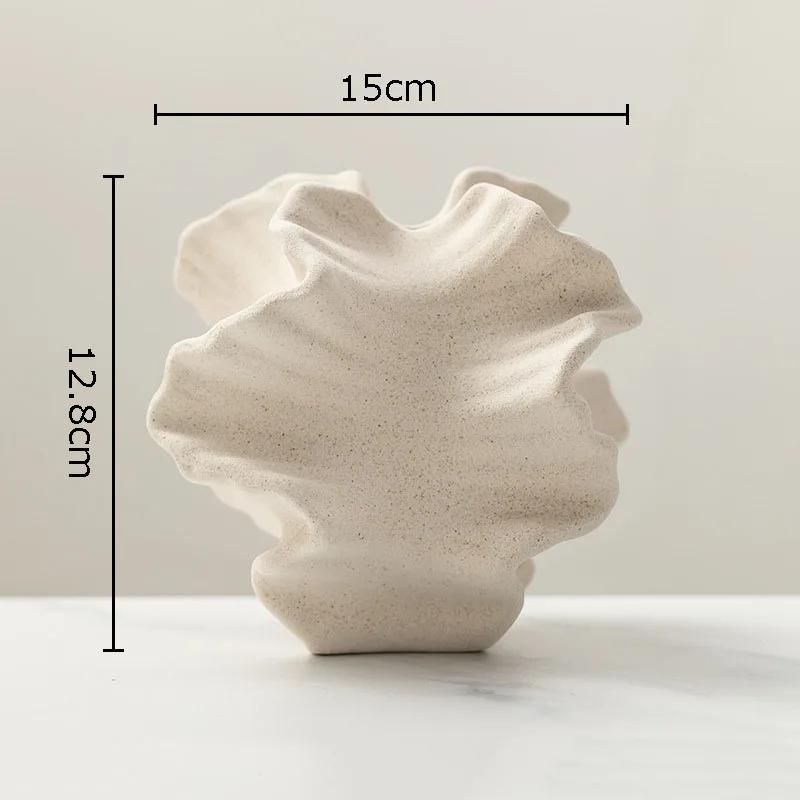 

Creative Irregular Wrinkle Vase Abstract Crafts Ceramic Flower Pots Desk Decoration Porcelain Flowers Arrangement Floral Vases