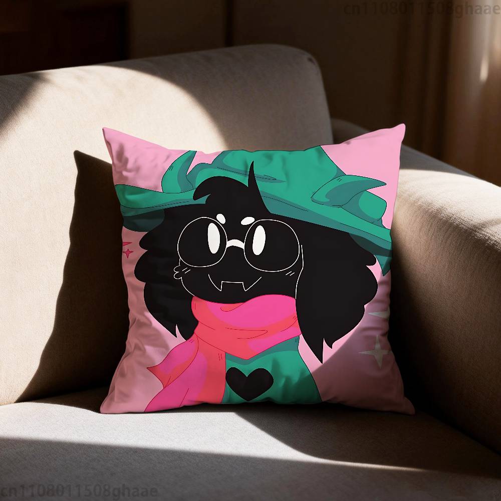Deltarune Ralsei Game Pillow Case Antidustmite Pillowcase Invisible zipper silky short plush Sofa cushion cover
