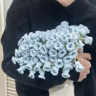 Kit de Crochet Couverture Bouquet DIY Ensemble Couverture Fleurs Couverture Florale Crochetée Kit d'Artisanat