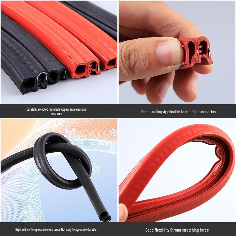 Triple Composite U-Shaped Bubble Seal EPDM Rubber for Cabinets