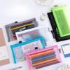 Mesh Pencil Pouches With Transparent Design And Durable Zipper Perfect For School Exams Office Daily Storage