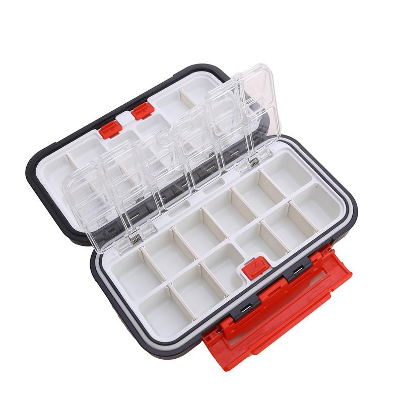 Fishing Tackle Boxes Waterproof Fishing Storage Boxes Bait Box Multifunctional Hook And Bait Accessory Box Double-Sided Opening