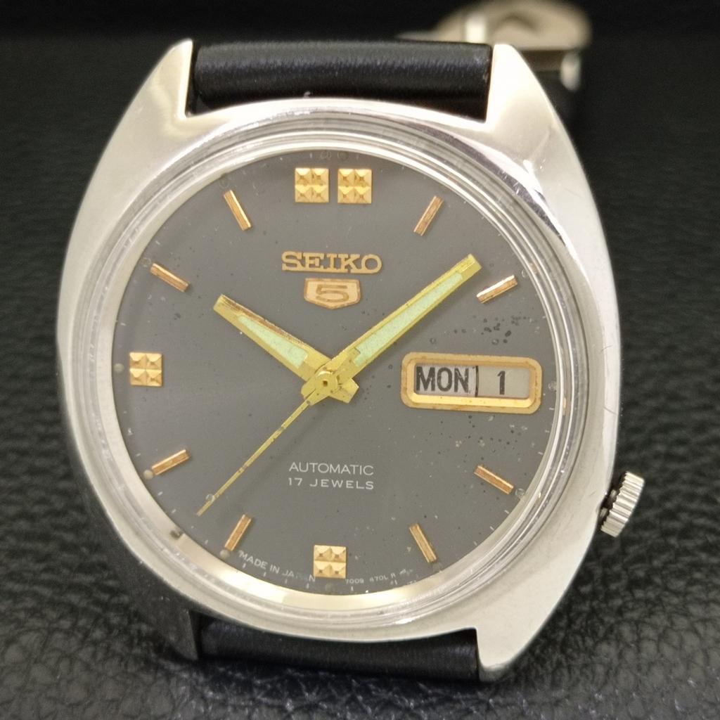 AUTOMATIC VINTAGE SEIKO 5 7009A JAPAN MENS ORIGINAL DIAL WATCH a500783-5 R154-a500783