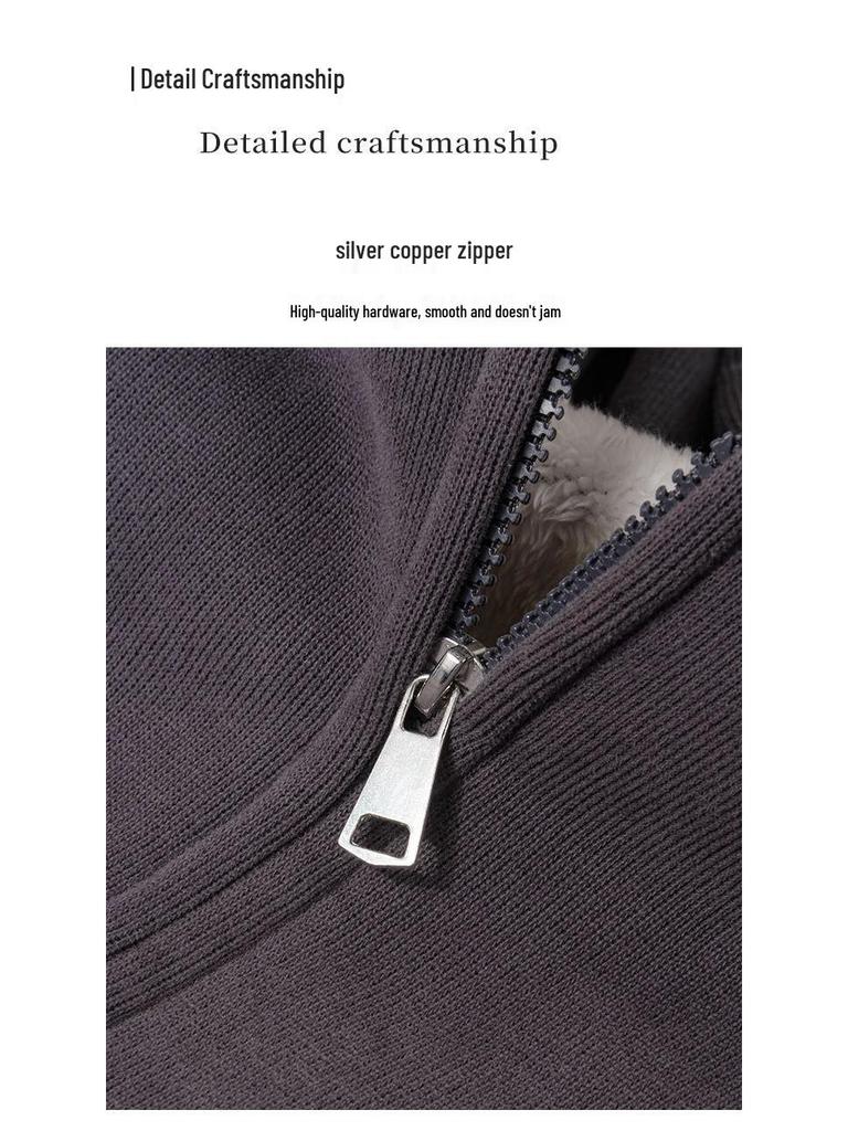 Women's Thickened Lambswool Fleece Zip Cardigan - Cozy Autumn Winter Sweatshirt 2025 Style