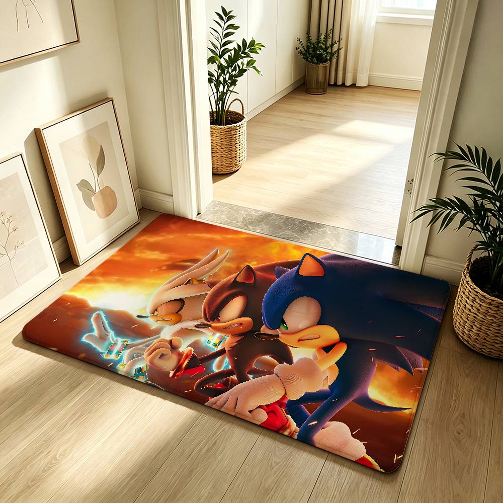 Anime S-Super-S-Sonics Cool Carpet Bathroom Anti-slip Mat Door Mat Home Decoration Mat Entrance Door Mat Scratch-resistant Door