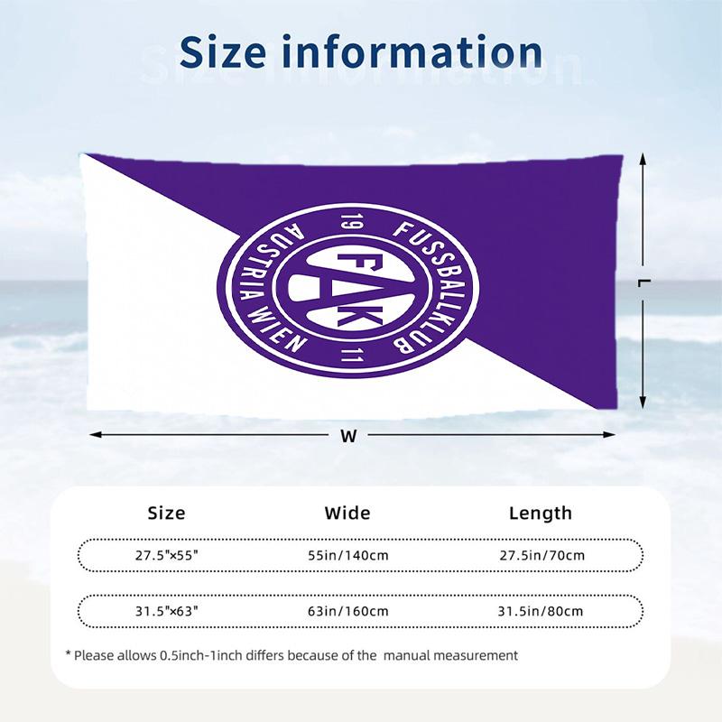 Austria Wien FC stampa Asciugamano da Spiaggia Quick Dry Microfibra Assorbente Portatile da Viaggio Asciugamano da Nuoto