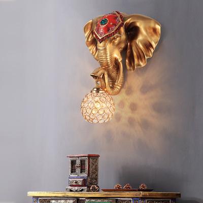 Elefanten-Wandlampe, Wohnzimmer-Hintergrundwand, Flur, Schlafzimmer, Nachttischlampe, kreative Dekoration, Wandlampe