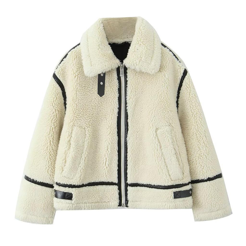 New, fashionable, casual, loose fleece locomotive jacket 3548247
