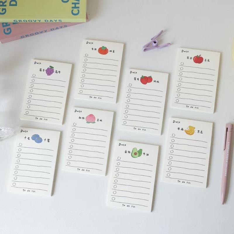 Kawai Stationary Notepad Simple Line Series Notebook Word Book Portable Planner Office School Supplies Gift Lovely Memo Pad
