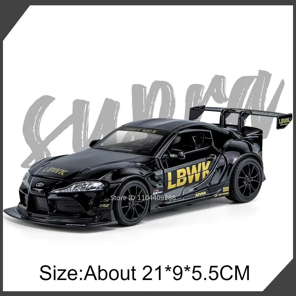 1:22 Scale Shelby AC Cobra Supra Toy Car Model Alloy Diecast Doors Opened Supercar Light Sound Models Birthday Gifts for Boys