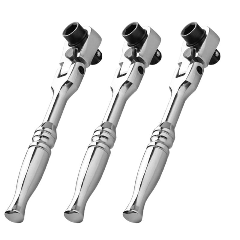 Xiaomi 2 In1 Ratchet Wrench 1/4" Mini Drive Flexible Head Chrome Vanadium Steel Reversible Quick Release Screwdriver Socket Repair Tool
