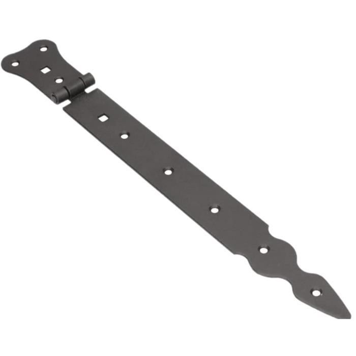 Charnière de porte - KOTARBAU - 300 mm - Acier inoxydable - Couleur noire - Résistante aux intempéries