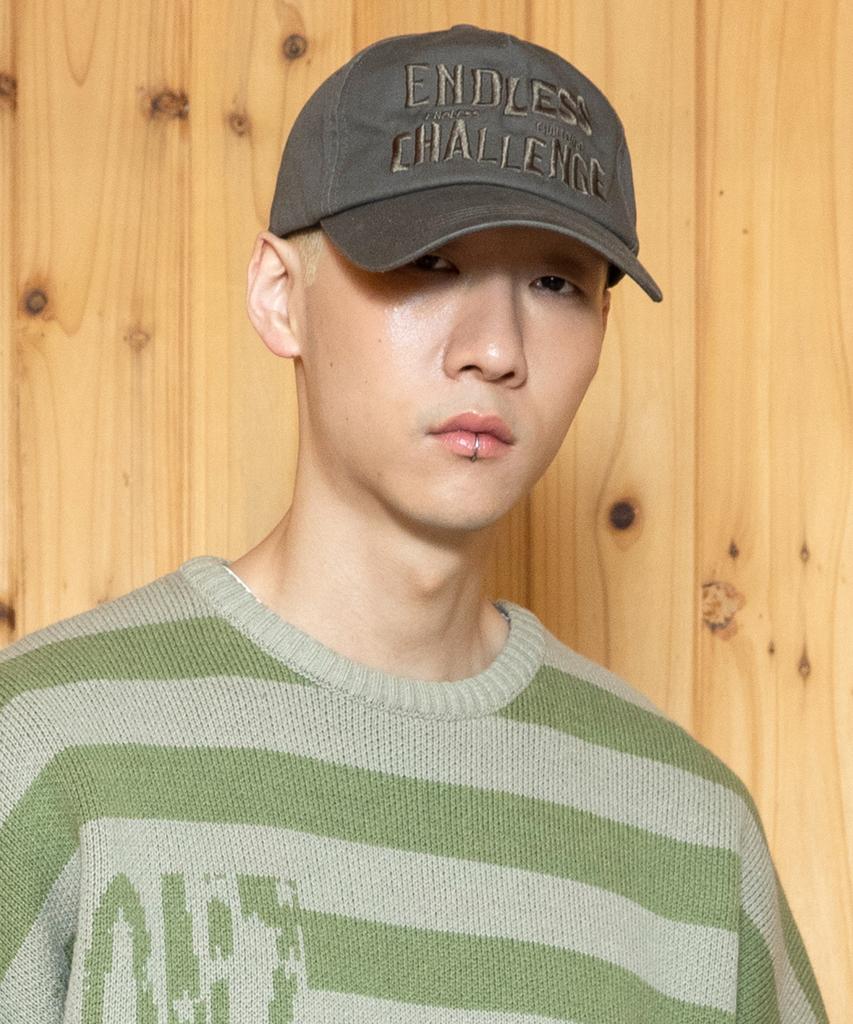 XTONZ Xta088 Endless Slogan Cotton Ball Cap (Brown)