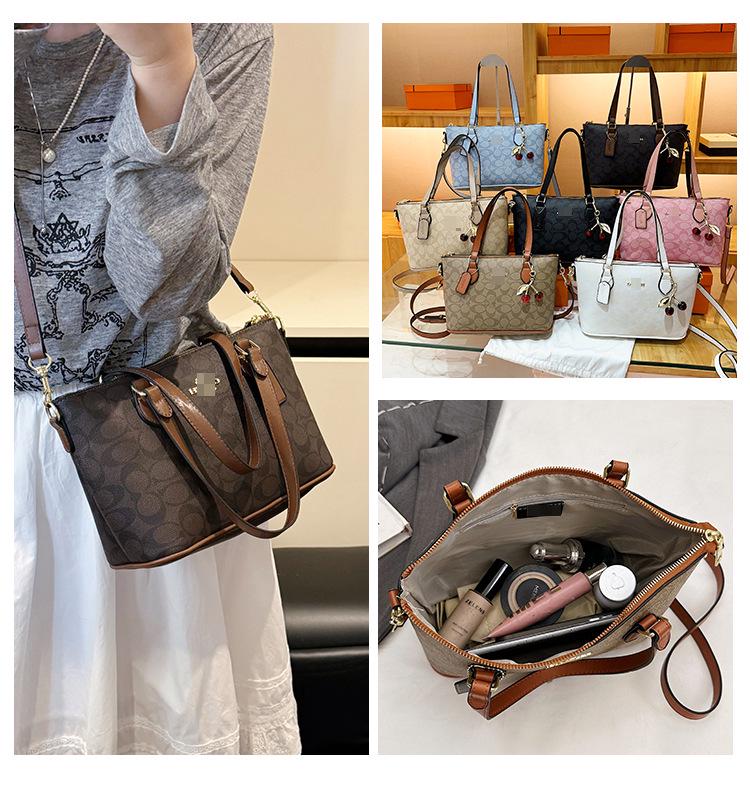 Dámská klasická taška tote a crossbody s květinovým potiskem a velkou kapacitou