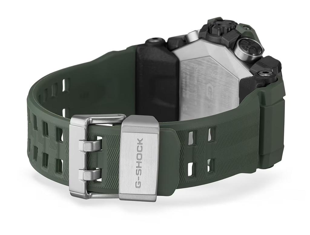 Casio Quartz Watch with Stainless Steel Strap Military Style Men's GWG-B1000-3AER, Green,