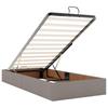 Ottoman Bed with Mattress Taupe 200x200 cm Fabric