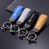 Leather Metal Luxury Car Keychain For Toyota Rav4 Prado Corolla CHR Avalon Highlander Tacoma Hilux Avensis Camry Land Cruiser