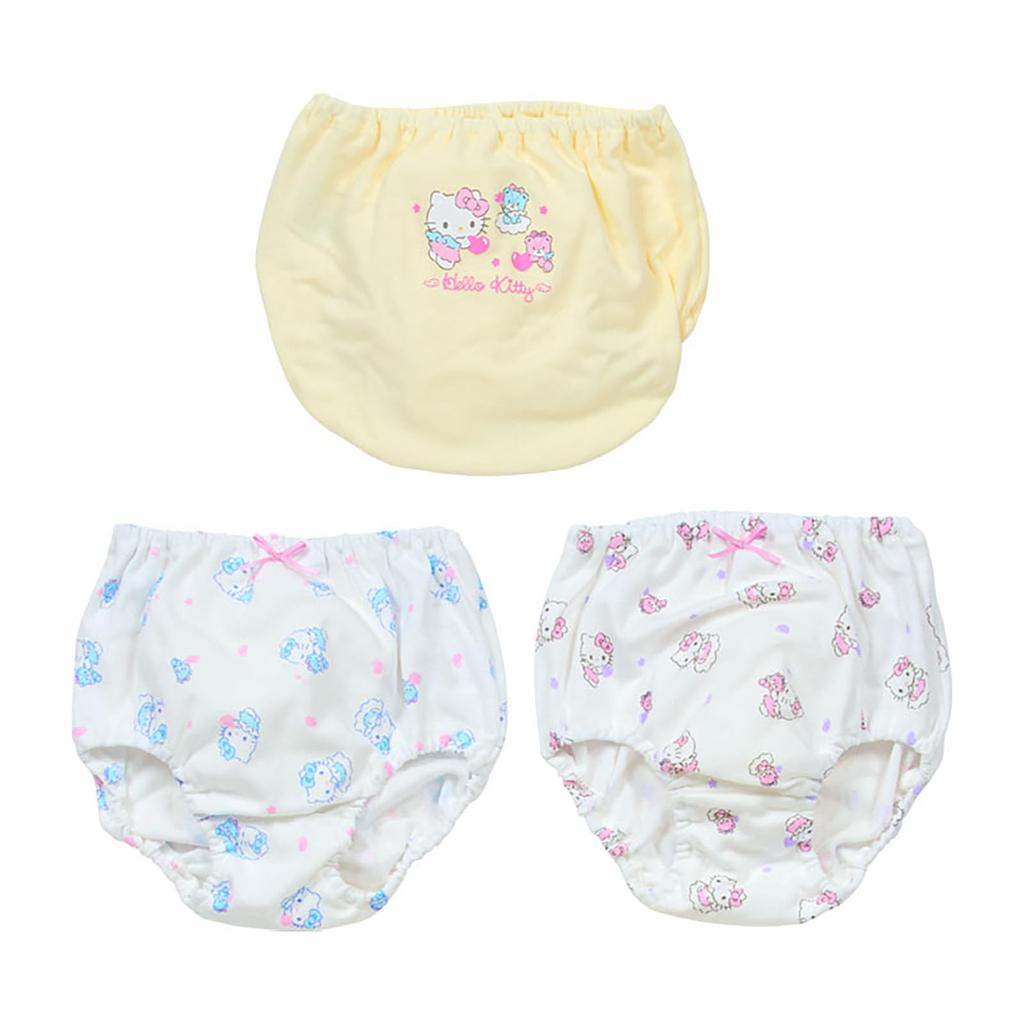 Sanrio Hello Kitty Heart with Name Tags Kids' Shorts, 3-Piece Set, Design, 120cm, 100% Cotton, (Product Number 153974)