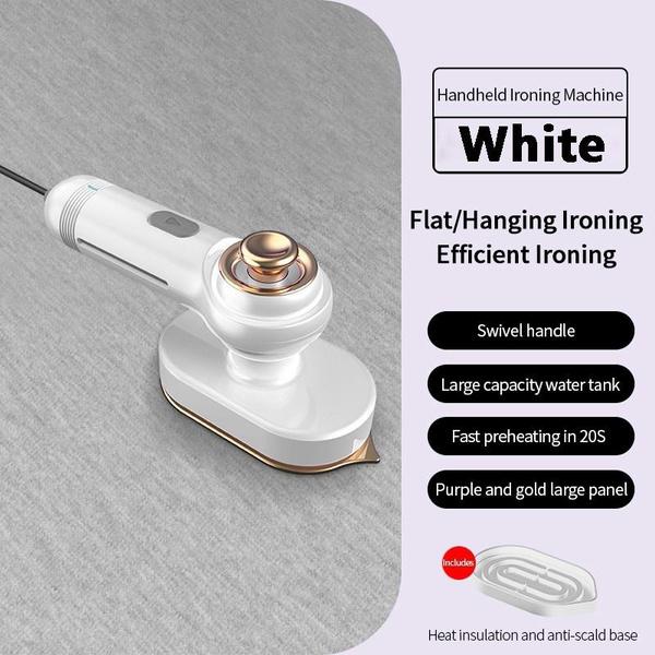

Портативна прасувальна машина з розеткою ЄС/США, ручна електрична побутова прасувальна машина, що обертається на 90°, для сухого та вологого сушіння для подорожей вдома EU білий