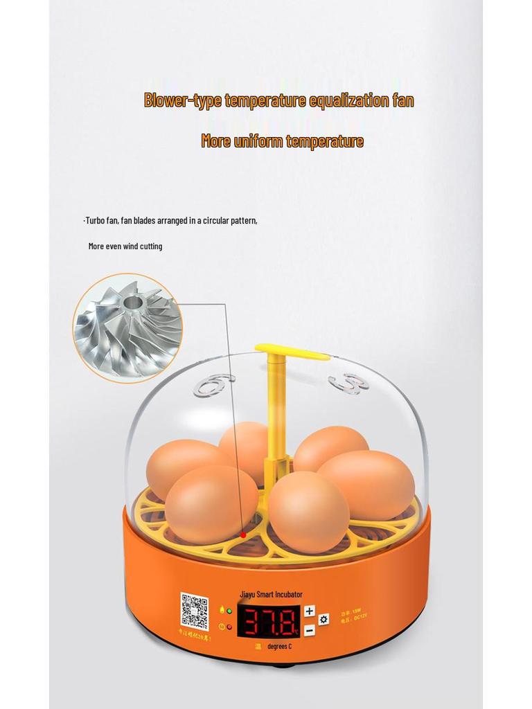 Smart Fully Automatic Small Egg Incubator for Home & Kids