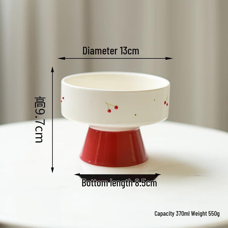 Cream Style High-Footed Fruit & Snack Plate