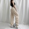 2022 Autumn Streetwear Drawstring Cargo Pants Womens Low Waist Baggy Pants Fairycore Trousers Vintage Casual Wide Leg Sweatpants