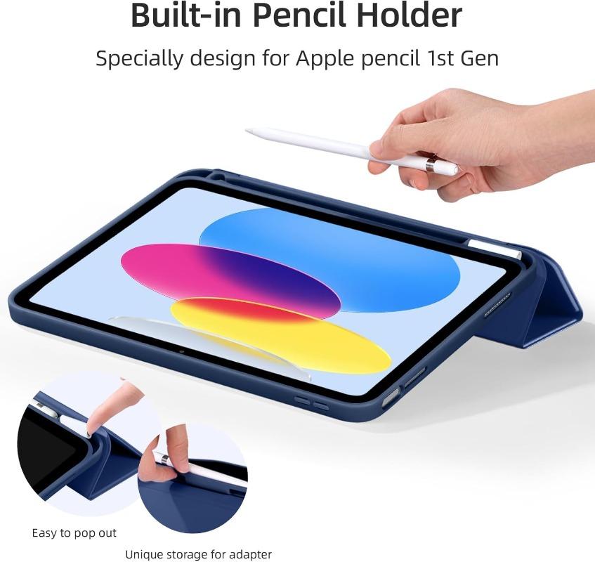 with Pencil Holder Case for iPad (A16)11th 11 A3354 A3355 A3356 Smart Cover iPad 11 10th 10.9"A2696 A2757 A2777 Fundas