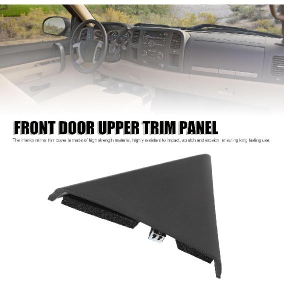 Aramox Front Door Upper Trim Panel Triangle Interior Mirror Trim Cover, Front Driver and Passenger Side Upper Door Trim Panel for 1500 2500 HD 3500
