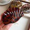 Fashion Brown Plastic Texture Shell Shape Hair Claw For Women Girls Sweet Cute Large Shark Clip Clamps Hair Accessories