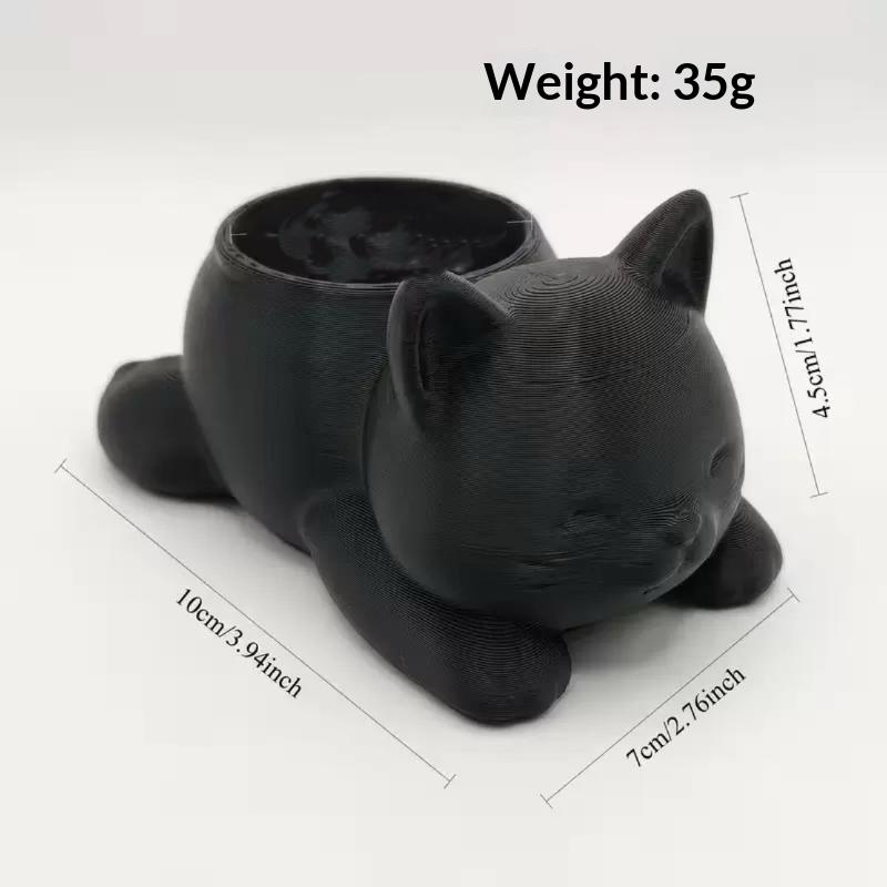 3D Printed Cat Flower Pot Cute Ornaments Mini Plant Pot Multi-Functional Decoration Animal Shaped Desktop Planter Kitchen Use