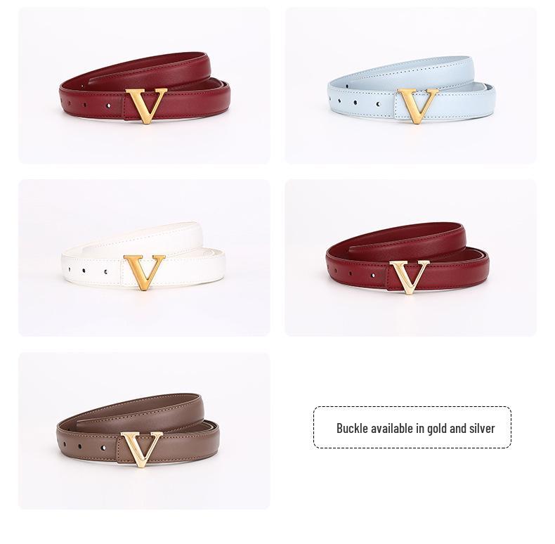 Women's Versatile Suede Leather Belt with Pin Buckle - High-End Light Luxury Fashion Accessory for Jeans