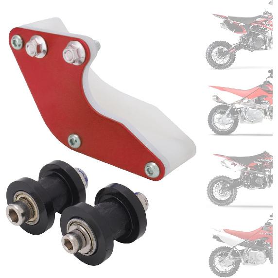 

Motorcycle Chain Guide + Chain Rollers Wheels Aluminum Chain Guard Tensioner for XR CRF SSR TTR Apollo SDG 50 65 70 85 100 110 125 150 Mini Bike Dirt червоний
