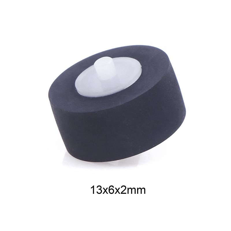 - 1Pc 13x6x2mm With Axial Rubber Pinch Roller Belt Wheel For Cassette Movement Tape Recorder Radio Audio Accessories -