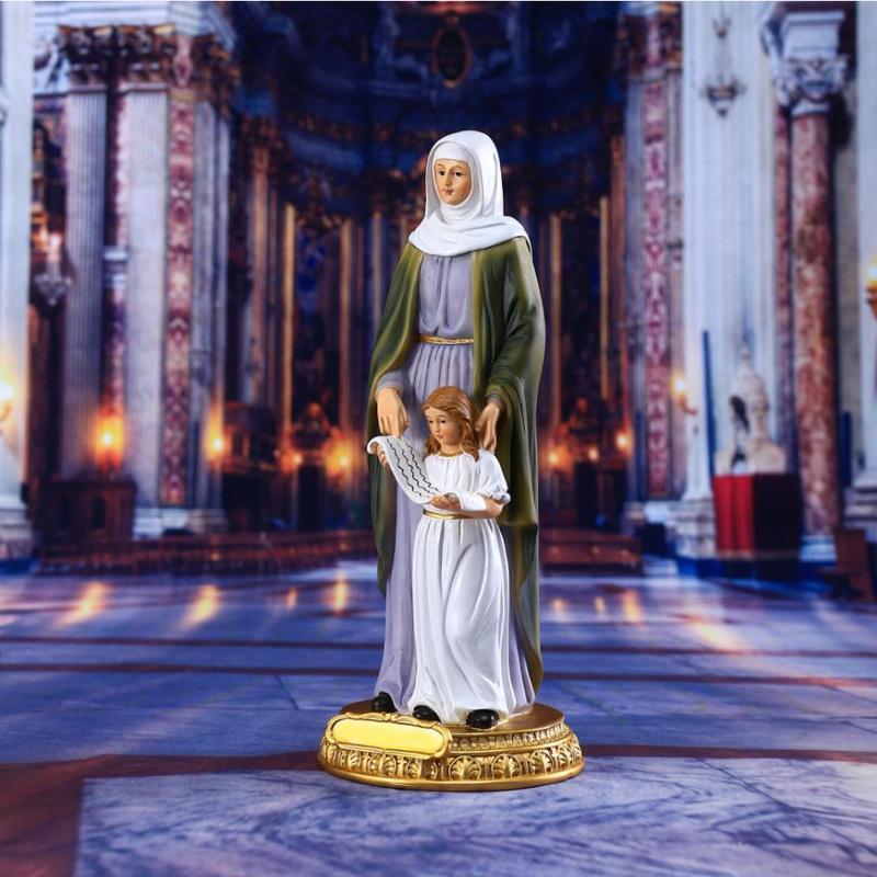 8 Zoll Heilige Anna mit Maria Religiöse Renaissance Figur Statue Wohndekoration Christliche Heilige Statue