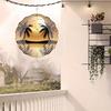 Double Coconut Tree Sunset Reflection Wind Chime with 360 Hook Metal Garden Decor for Outdoor Balcony Lawn Spring Summer Fall Winter