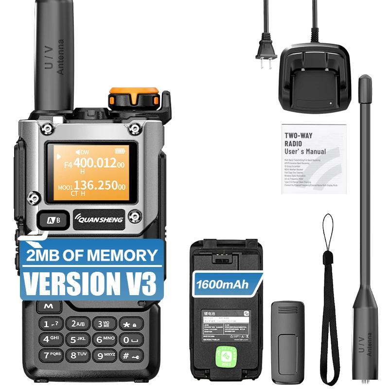 Quansheng UV-K5(8) V3 Draagbare Radio 5W 2MB Geheugen Luchtvaartband Ontvanger 50-600MHz USB-C Frequentie Kloon US